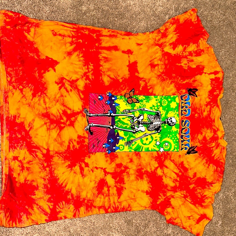 patch shirt with skeleton design on the back from EMPYRE